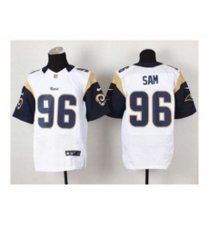 Nike St. Louis Rams 96 Michael Sam white Elite NFL Jersey