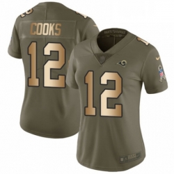 Womens Nike Los Angeles Rams 12 Brandin Cooks Limited OliveGold 2017 Salute to Service NFL Jersey Womens Nike Los Angeles Rams 12 Brandin Cooks Limited OliveGold 2017 Salute to Service NFL Jersey