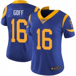 Womens Nike Los Angeles Rams 16 Jared Goff Elite Royal Blue Alternate NFL Jersey Womens Nike Los Angeles Rams 16 Jared Goff Elite Royal Blue Alternate NFL Jersey