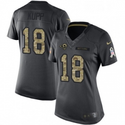 Womens Nike Los Angeles Rams 18 Cooper Kupp Limited Black 2016 Salute to Service NFL Jersey Womens Nike Los Angeles Rams 18 Cooper Kupp Limited Black 2016 Salute to Service NFL Jersey