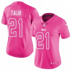 Womens Nike Los Angeles Rams 21 Aqib Talib Limited Pink Rush Fashion NFL Jersey Womens Nike Los Angeles Rams 21 Aqib Talib Limited Pink Rush Fashion NFL Jersey