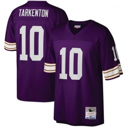 Men Minnesota Vikings  10 Fran Tarkenton Purple Stitched Football Jersey