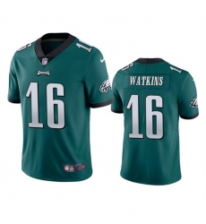 Men Philadelphia Eagles 16 Quez Watkins 2022 Green Vapor Untouchable Limited Stitched Jersey