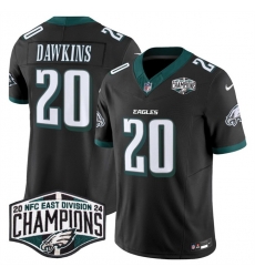 Men Philadelphia Eagles 20 Brian Dawkins Black 2024 New NFC East Champions F U S E  Vapor Untouchable Limited Stitched Football Jersey