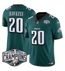 Men Philadelphia Eagles 20 Brian Dawkins Green 2024 New NFC East Champions F U S E  Vapor Untouchable Limited Stitched Football Jersey