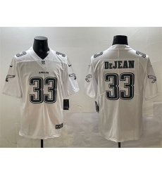 Men Philadelphia Eagles 33 Cooper DeJean White Fashion New Vapor Untouchable Limited Stitched Football Jersey