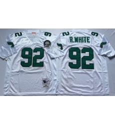 Men Philadelphia Eagles 92 Reggie White White M&N Throwback Jersey