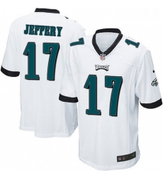 Mens Nike Philadelphia Eagles 17 Alshon Jeffery Game White NFL Jersey