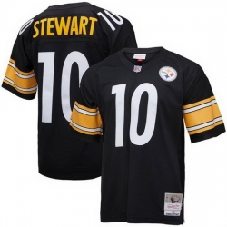 Men Pittsburgh Steelers  10 Kordell Stewart Black Stitched Football Jersey