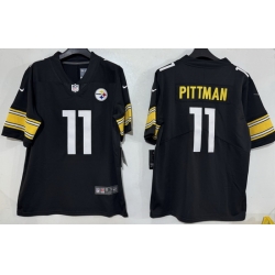 Men Pittsburgh Steelers  11 Michael Pittman Jr Black Vapor Limited Stitched Football Jersey