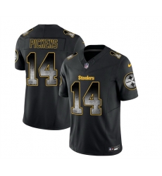 Men Pittsburgh Steelers 14 George Pickens Black 2023 F U S E  Smoke Vapor Untouchable Limited Stitched Jersey