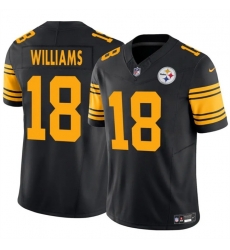 Men Pittsburgh Steelers 18 Mike Williams Black 2024 F U S E  Color Rush Limited Stitched Jersey