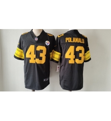 Men Pittsburgh Steelers 43 Troy Polamalu Black 2023 F U S E  Color Rush Vapor Untouchable Color Rish Limited Jersey