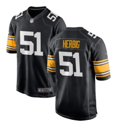 Men Pittsburgh Steelers Nick Herbig #51 Black F U S E Vapor Untouchable Limited Football Stitched Jersey