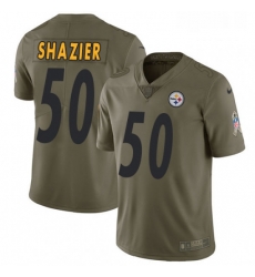 Mens Nike Pittsburgh Steelers 50 Ryan Shazier Limited Olive 2017 Salute to Service NFL Jersey