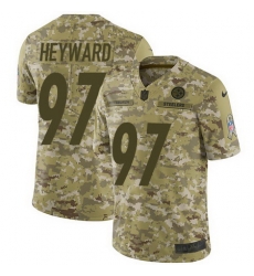 Nike Steelers #97 Cameron Heyward Camo Mens Stitched NFL Limited 2018 Salute To Service Jersey