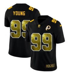 Washington Redskins 99 Chase Young Men Black Nike Golden Sequin Vapor Limited NFL Jersey