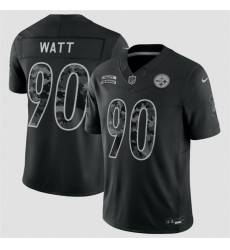 Youth Pittsburgh Steelers 90 T J Watts Black 2026 Salute to Service Limited Stitched Football Jersey Youth Pittsburgh Steelers 90 T J Watts Black 2026 Salute to Service Limited Stitched Football Jersey