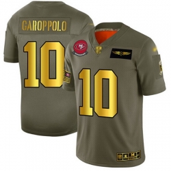 49ers 10 Jimmy Garoppolo Camo Gold Men Stitched Football Limited 2019 Salute To Service Jersey 49ers 10 Jimmy Garoppolo Camo Gold Men Stitched Football Limited 2019 Salute To Service Jersey