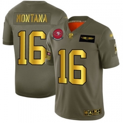 49ers 16 Joe Montana Camo Gold Men Stitched Football Limited 2019 Salute To Service Jersey 49ers 16 Joe Montana Camo Gold Men Stitched Football Limited 2019 Salute To Service Jersey