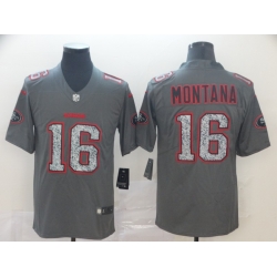 49ers 16 Joe Montana Gray Camo Vapor Untouchable Limited Jersey 49ers 16 Joe Montana Gray Camo Vapor Untouchable Limited Jersey