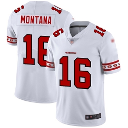 49ers 16 Joe Montana White Mens Stitched Football Limited Team Logo Fashion Jersey 49ers 16 Joe Montana White Mens Stitched Football Limited Team Logo Fashion Jersey