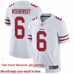 49ers 6 Mitch Wishnowsky White Men Stitched Football Vapor Untouchable Limited Jersey 49ers 6 Mitch Wishnowsky White Men Stitched Football Vapor Untouchable Limited Jersey