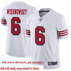49ers 6 Mitch Wishnowsky White Rush Men Stitched Football Vapor Untouchable Limited Jersey 49ers 6 Mitch Wishnowsky White Rush Men Stitched Football Vapor Untouchable Limited Jersey