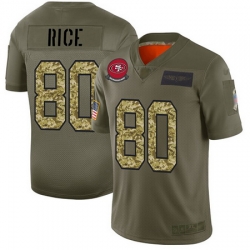 49ers 80 Jerry Rice Olive Camo Men Stitched Football Limited 2019 Salute To Service Jersey 49ers 80 Jerry Rice Olive Camo Men Stitched Football Limited 2019 Salute To Service Jersey