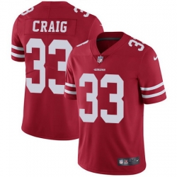 Men NFL 49ers 33 Roger Craig Red Vapor Untouchable Limited Jersey Men NFL 49ers 33 Roger Craig Red Vapor Untouchable Limited Jersey