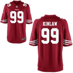 Men Nike 49ers 99 Javon Kinlaw Red Game Stitched NFL Jersey Men Nike 49ers 99 Javon Kinlaw Red Game Stitched NFL Jersey