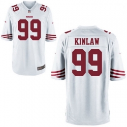 Men Nike 49ers 99 Javon Kinlaw White Game Stitched NFL Jersey Men Nike 49ers 99 Javon Kinlaw White Game Stitched NFL Jersey