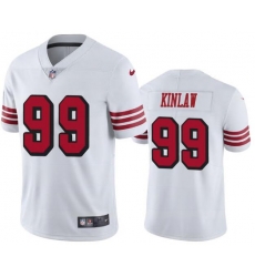 Men Nike 49ers 99 Javon kinlaw Rush Jersey White