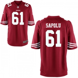 Men Nike 49ers Jesse Sapolu 61 Stitched Red NFL Jersey Men Nike 49ers Jesse Sapolu 61 Stitched Red NFL Jersey