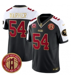 Men San Francisco 49ers 54 Fred Warner Balck F U S E  Golden Gate Bridge With 3 Star C Patch Alternate Vapor Limited Stitched Football Jersey