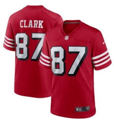 Men San Francisco 49ers Dewight Clark #87 New Red 2025 F U S E Vapor Untouchable Limited Stitched Football Jersey Men San Francisco 49ers Dewight Clark #87 New Red 2025 F U S E Vapor Untouchable Limited Stitched Football Jersey