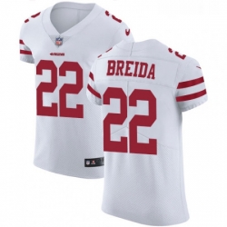 Mens Nike San Francisco 49ers 22 Matt Breida White Vapor Untouchable Elite Player NFL Jersey Mens Nike San Francisco 49ers 22 Matt Breida White Vapor Untouchable Elite Player NFL Jersey