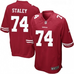 Mens Nike San Francisco 49ers 74 Joe Staley Game Red Team Color NFL Jersey Mens Nike San Francisco 49ers 74 Joe Staley Game Red Team Color NFL Jersey