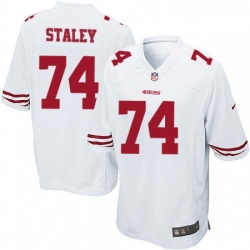 Mens Nike San Francisco 49ers 74 Joe Staley Game White NFL Jersey Mens Nike San Francisco 49ers 74 Joe Staley Game White NFL Jersey