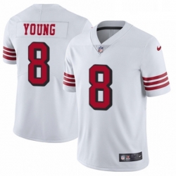 Mens Nike San Francisco 49ers 8 Steve Young Limited White Rush Vapor Untouchable NFL Jersey Mens Nike San Francisco 49ers 8 Steve Young Limited White Rush Vapor Untouchable NFL Jersey