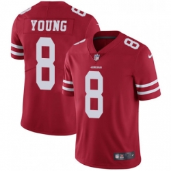 Mens Nike San Francisco 49ers 8 Steve Young Red Team Color Vapor Untouchable Limited Player NFL Jersey Mens Nike San Francisco 49ers 8 Steve Young Red Team Color Vapor Untouchable Limited Player NFL Jersey