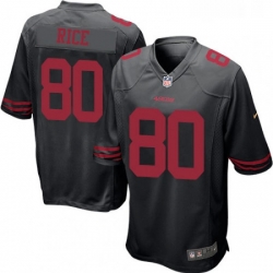 Mens Nike San Francisco 49ers 80 Jerry Rice Game Black NFL Jersey Mens Nike San Francisco 49ers 80 Jerry Rice Game Black NFL Jersey