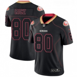 Mens Nike San Francisco 49ers 80 Jerry Rice Limited Lights Out Black Rush NFL Jersey Mens Nike San Francisco 49ers 80 Jerry Rice Limited Lights Out Black Rush NFL Jersey