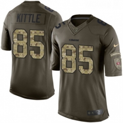 Mens Nike San Francisco 49ers 85 George Kittle Limited Green Salute to Service NFL Jersey Mens Nike San Francisco 49ers 85 George Kittle Limited Green Salute to Service NFL Jersey