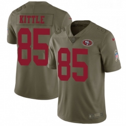 Mens Nike San Francisco 49ers 85 George Kittle Limited Olive 2017 Salute to Service NFL Jersey Mens Nike San Francisco 49ers 85 George Kittle Limited Olive 2017 Salute to Service NFL Jersey