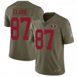 Mens Nike San Francisco 49ers 87 Dwight Clark Limited Olive 2017 Salute to Service NFL Jersey Mens Nike San Francisco 49ers 87 Dwight Clark Limited Olive 2017 Salute to Service NFL Jersey