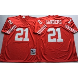 Mitchell And Ness 49ers #21 deion sanders red Mens Throwback Stitched NFL Jersey Mitchell And Ness 49ers #21 deion sanders red Mens Throwback Stitched NFL Jersey