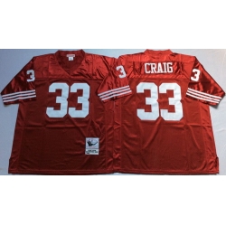 Mitchell And Ness 49ers #33 Roger Craig red Mens Throwback Stitched NFL Jersey Mitchell And Ness 49ers #33 Roger Craig red Mens Throwback Stitched NFL Jersey