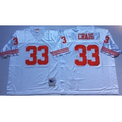 Mitchell And Ness 49ers #33 Roger Craig white Mens Throwback Stitched NFL Jersey Mitchell And Ness 49ers #33 Roger Craig white Mens Throwback Stitched NFL Jersey