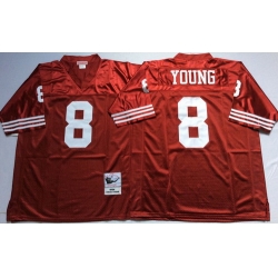 Mitchell And Ness 49ers #8 Steve Young Mens Throwback Stitched NFL Jersey Mitchell And Ness 49ers #8 Steve Young Mens Throwback Stitched NFL Jersey